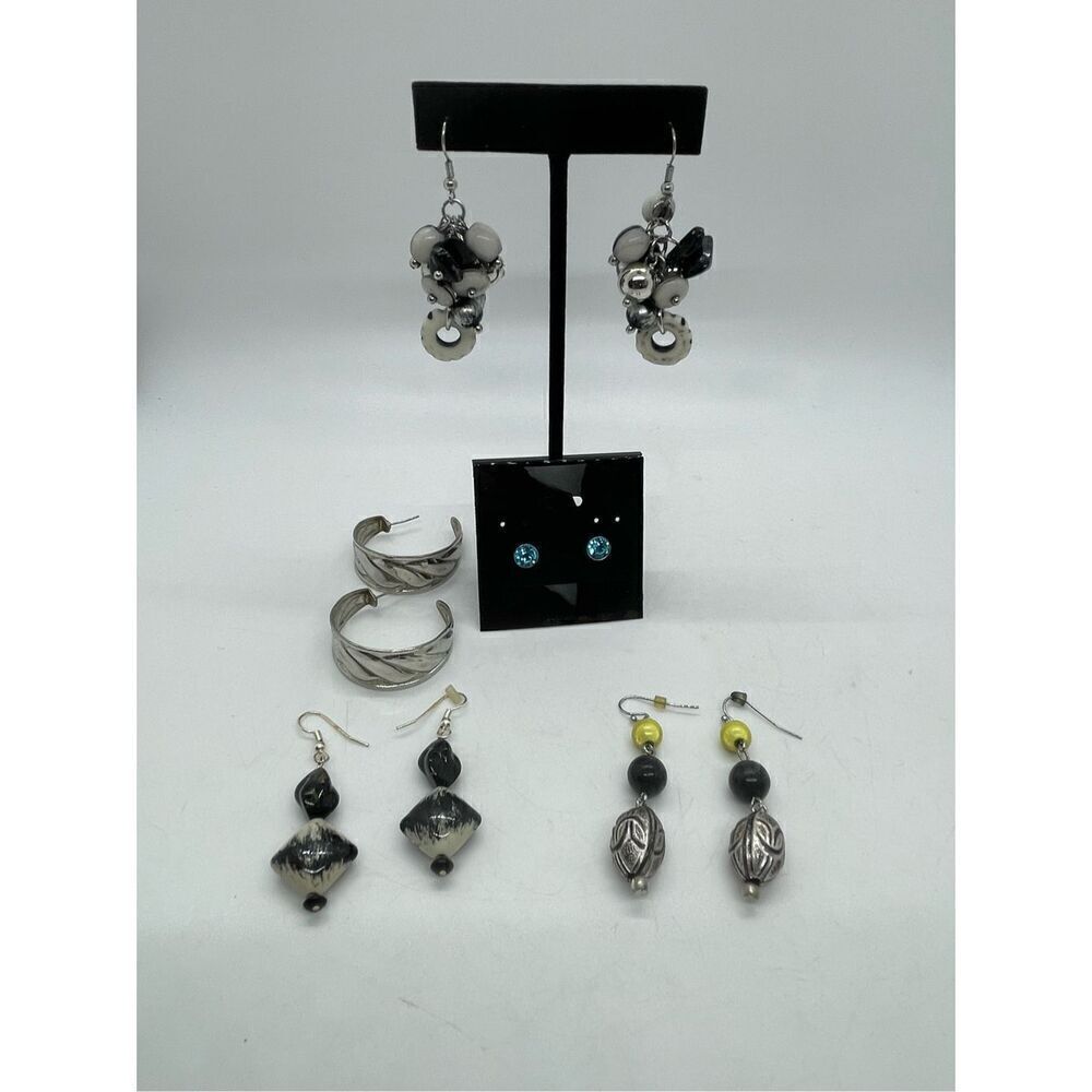 Bundle Lot Vintage Costume Pierced Earrings 5 pair